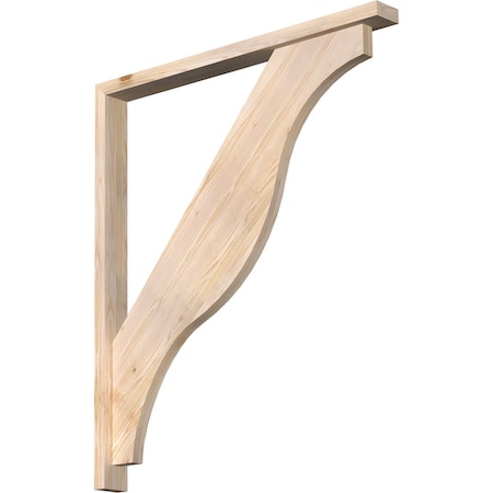 Ekena Millwork Funston Block Smooth Bracket w/ Offset Brace, Douglas Fir, 3 1/2"W x 38"D x 44"H BKT0402X38X44FST05SDF